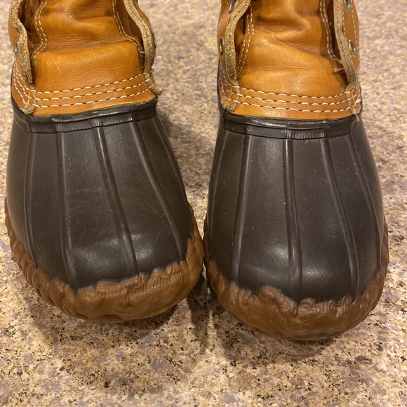 L. L. Bean Vintage Bean Leather Rubber Duck Boots W’s 8 (No Innersoles or Laces) - Picture 9 of 17